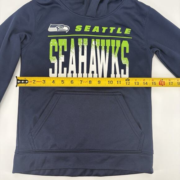 NFL Seattle Seahawks YOUTH S Long Sleeve Core Fleece Hoodie - Picture 4 of 5